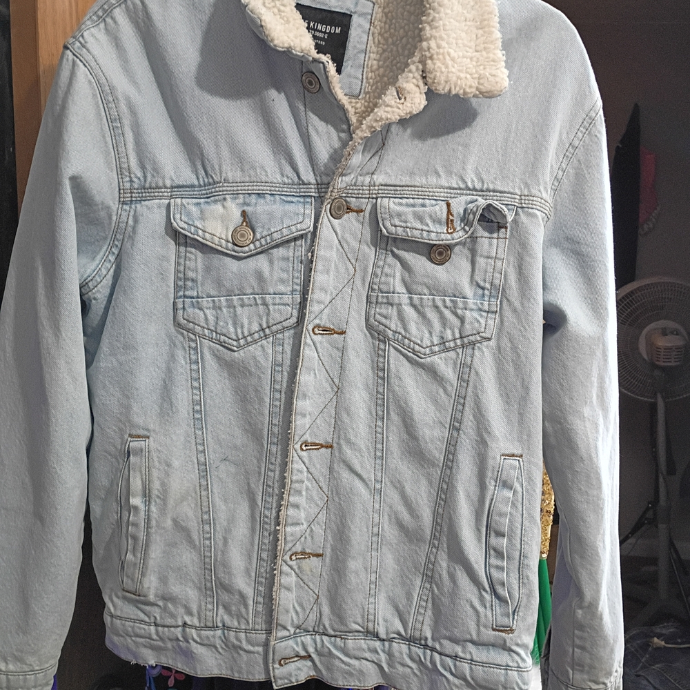 Light Blue Denim Kids Jacket with Sherpa Lining